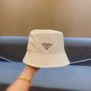 Prada Nylon Bucket Hat White