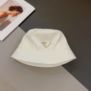 Prada Nylon Bucket Hat White