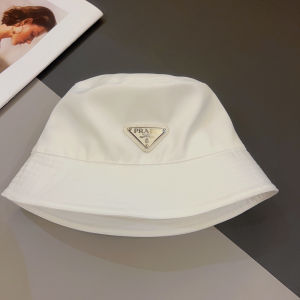 Prada Nylon Bucket Hat White