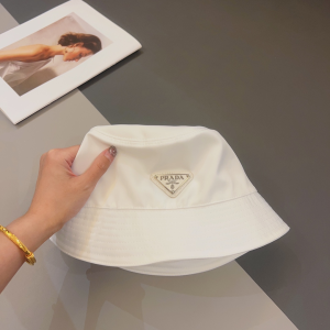 Prada Nylon Bucket Hat White