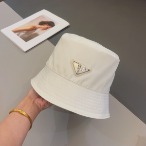 Prada Nylon Bucket Hat White