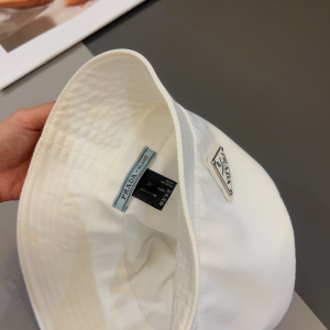 Prada Nylon Bucket Hat White