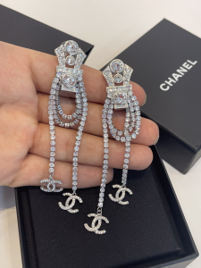 Chanel Crystal King Pendant Earrings