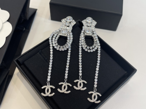 Chanel Crystal King Pendant Earrings