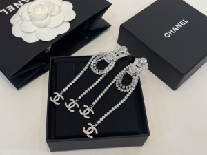 Chanel Crystal King Pendant Earrings