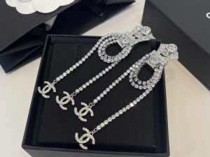 Chanel Crystal King Pendant Earrings