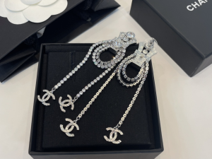 Chanel Crystal King Pendant Earrings