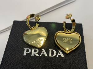 Prada Gold Heart Earrings
