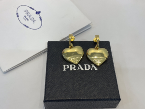 Prada Gold Heart Earrings