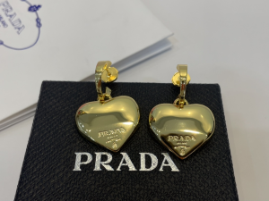 Prada Gold Heart Earrings