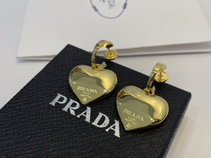 Prada Gold Heart Earrings