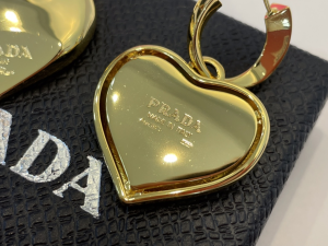 Prada Gold Heart Earrings