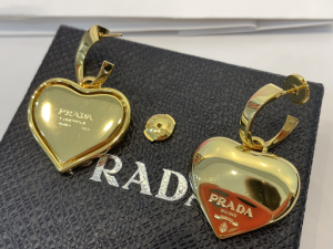 Prada Gold Heart Earrings