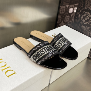 Dior Dway Flat Sandal Black