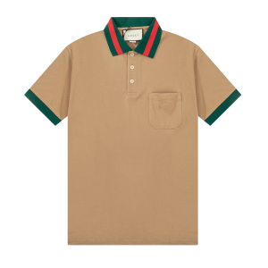 Gucci Polo Cotton T Shirt Beige