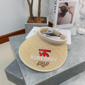 Burberry Raffia Visor Hat Beige