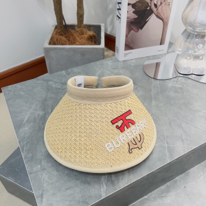 Burberry Raffia Visor Hat Beige