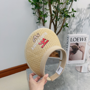 Burberry Raffia Visor Hat Beige