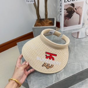 Burberry Raffia Visor Hat Beige