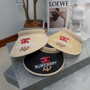 Burberry Raffia Visor Hat Black