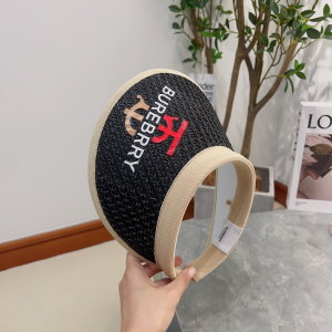 Burberry Raffia Visor Hat Black