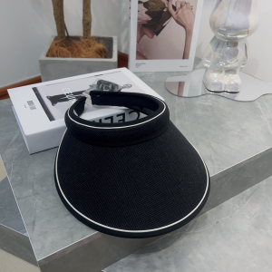 Chanel Fabric Visor Hat Black