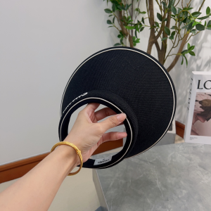 Chanel Fabric Visor Hat Black