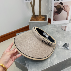 Chanel Fabric Visor Hat Gray