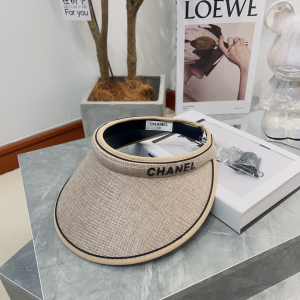 Chanel Fabric Visor Hat Gray