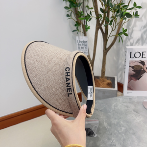 Chanel Fabric Visor Hat Gray