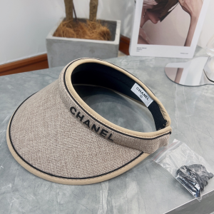Chanel Fabric Visor Hat Gray