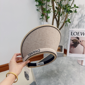 Chanel Fabric Visor Hat Gray