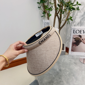 Chanel Fabric Visor Hat Gray