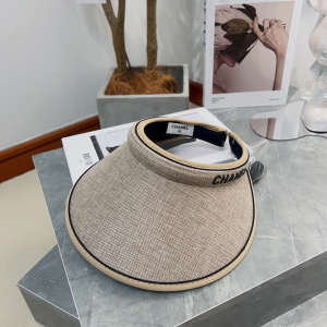 Chanel Fabric Visor Hat Gray