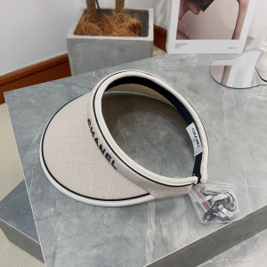 Chanel Fabric Visor Hat White