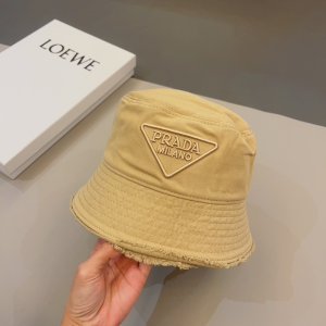 Prada Fabric Bucket Hat Beige