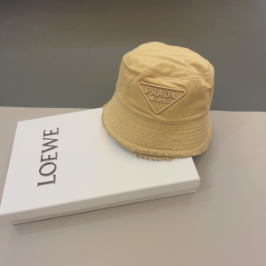Prada Fabric Bucket Hat Beige