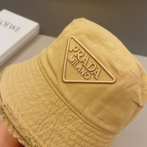 Prada Fabric Bucket Hat Beige