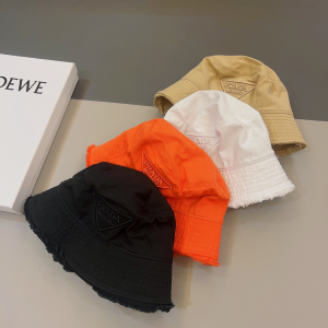 Prada Fabric Bucket Hat Beige