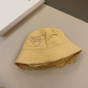 Prada Fabric Bucket Hat Beige