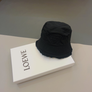 Prada Fabric Bucket Hat Black