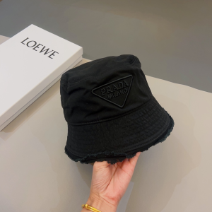 Prada Fabric Bucket Hat Black