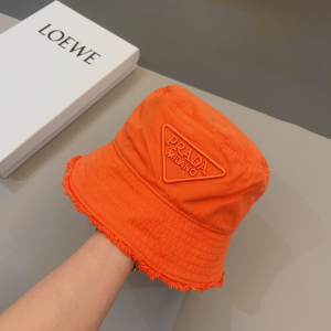 Prada Fabric Bucket Hat Orange