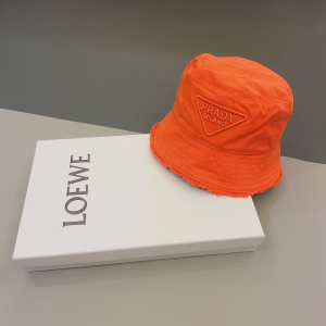 Prada Fabric Bucket Hat Orange