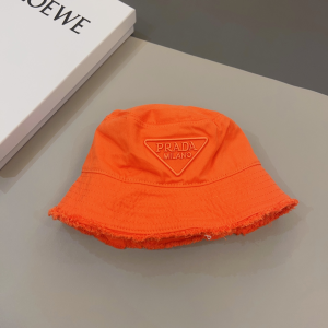 Prada Fabric Bucket Hat Orange