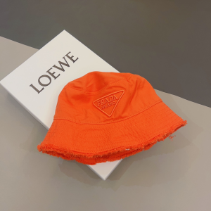 Prada Fabric Bucket Hat Orange