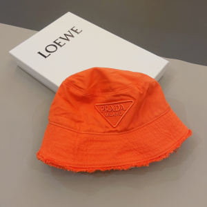 Prada Fabric Bucket Hat Orange