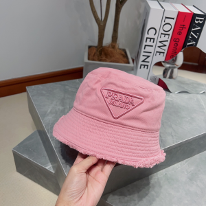 Prada Fabric Bucket Hat Pink