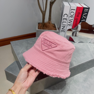 Prada Fabric Bucket Hat Pink