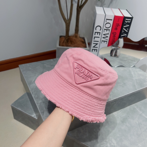 Prada Fabric Bucket Hat Pink